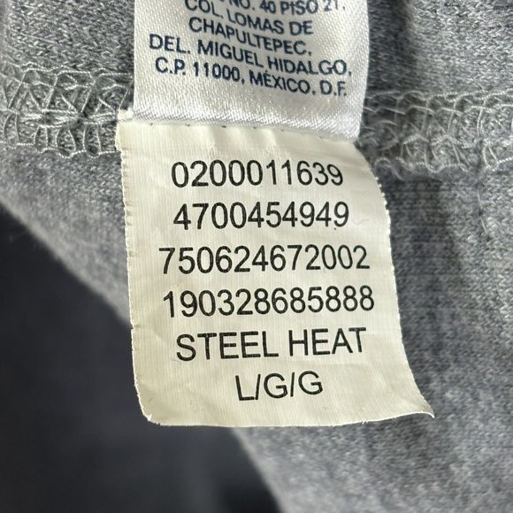 Chaps Sweater Mens Large Gray Black Stripe 1/4 Button Neck Pockets‎ Sweatshirt - Picture 16 of 16